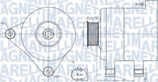 Obrázok Alternátor MAGNETI MARELLI  063732000010