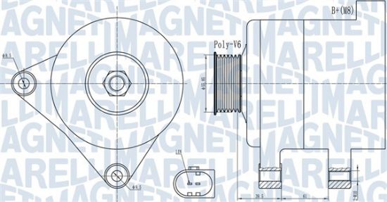 Obrázok Alternátor MAGNETI MARELLI  063732011010