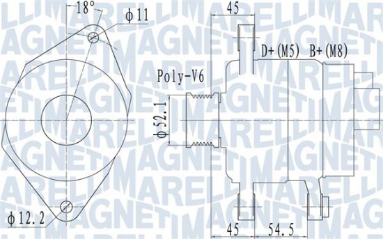 Obrázok Alternátor MAGNETI MARELLI  063732048010