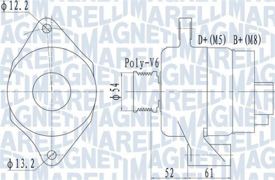 Obrázok Alternátor MAGNETI MARELLI  063732049010