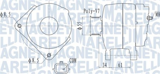 Obrázok Alternátor MAGNETI MARELLI  063732054010