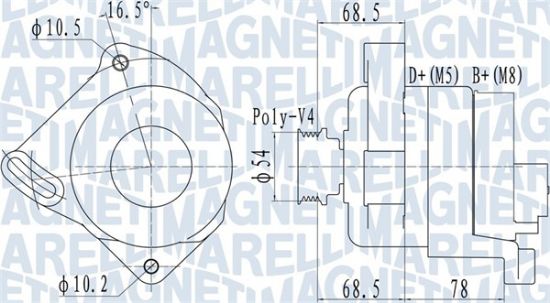 Obrázok Alternátor MAGNETI MARELLI  063732096010