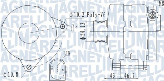 Obrázok Alternátor MAGNETI MARELLI  063732113010