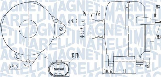 Obrázok Alternátor MAGNETI MARELLI  063732118010