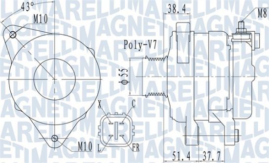 Obrázok Alternátor MAGNETI MARELLI  063732121010