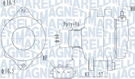 Obrázok Alternátor MAGNETI MARELLI  063732122010