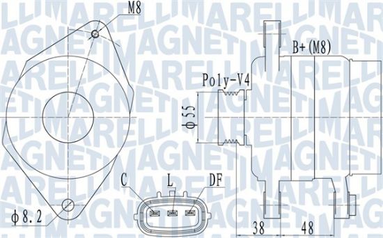 Obrázok Alternátor MAGNETI MARELLI  063732124010
