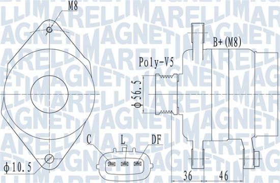 Obrázok Alternátor MAGNETI MARELLI  063732127010