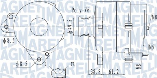 Obrázok Alternátor MAGNETI MARELLI  063732137010