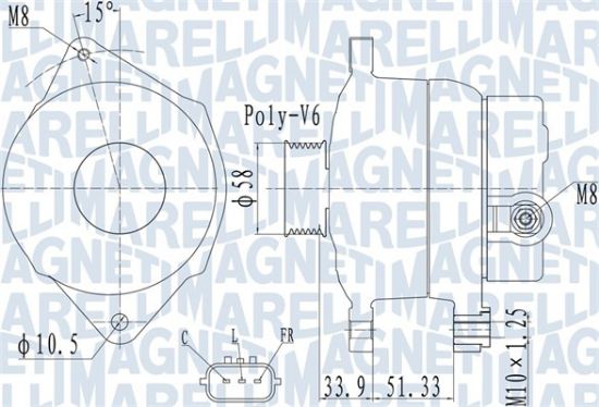 Obrázok Alternátor MAGNETI MARELLI  063732138010