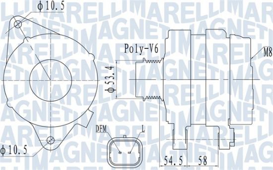 Obrázok Alternátor MAGNETI MARELLI  063732142010
