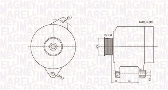 Obrázok Alternátor MAGNETI MARELLI  063738250010