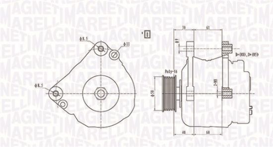 Obrázok Alternátor MAGNETI MARELLI  063738290010