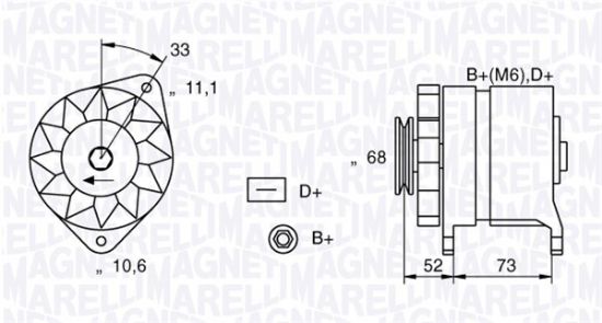 Obrázok Alternátor MAGNETI MARELLI  063321154010