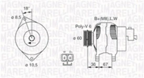 Obrázok Alternátor MAGNETI MARELLI  063731521010