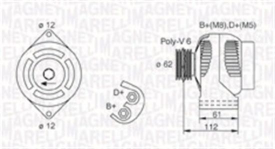 Obrázok Alternátor MAGNETI MARELLI  063731884010