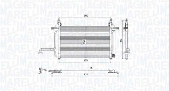 Obrázok Kondenzátor klimatizácie MAGNETI MARELLI  350203732000