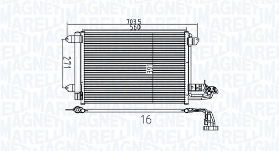 Obrázok Kondenzátor klimatizácie MAGNETI MARELLI  350203737000