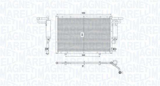 Obrázok Kondenzátor klimatizácie MAGNETI MARELLI  350203754000