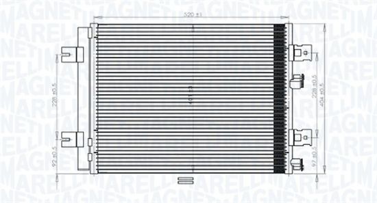 Obrázok Kondenzátor klimatizácie MAGNETI MARELLI  350203765000