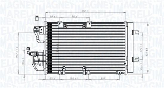 Obrázok Kondenzátor klimatizácie MAGNETI MARELLI  350203771000