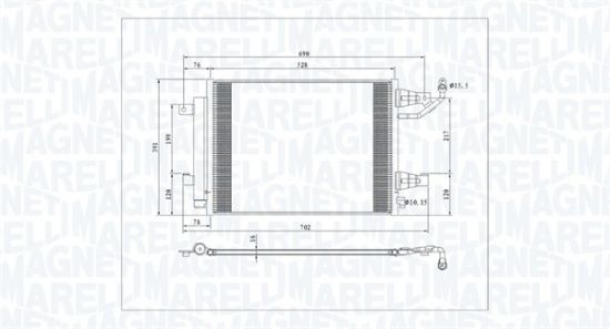 Obrázok Kondenzátor klimatizácie MAGNETI MARELLI  350203792000