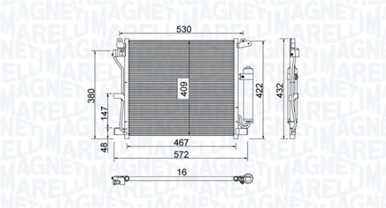 Obrázok Kondenzátor klimatizácie MAGNETI MARELLI  350203799000