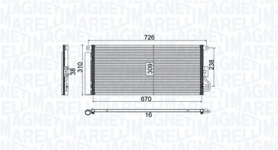 Obrázok Kondenzátor klimatizácie MAGNETI MARELLI  350203807000