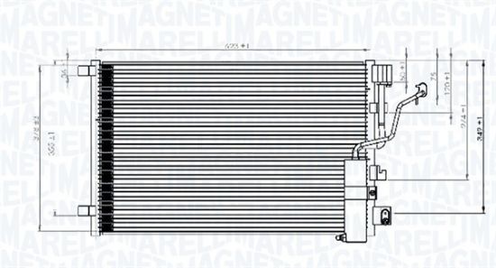 Obrázok Kondenzátor klimatizácie MAGNETI MARELLI  350203841000