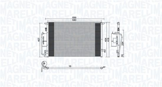 Obrázok Kondenzátor klimatizácie MAGNETI MARELLI  350203892000