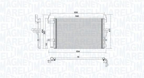 Obrázok Kondenzátor klimatizácie MAGNETI MARELLI  350203894000