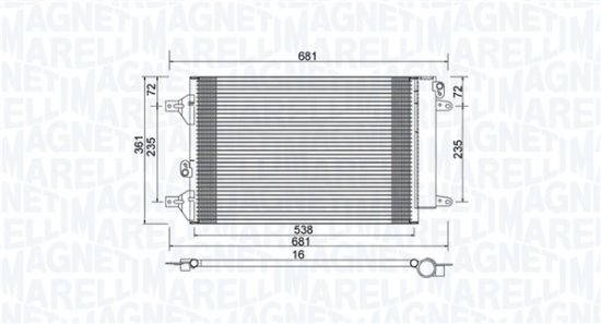 Obrázok Kondenzátor klimatizácie MAGNETI MARELLI  350203910000