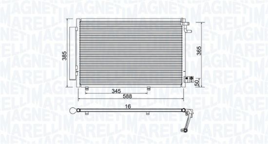 Obrázok Kondenzátor klimatizácie MAGNETI MARELLI  350203930000