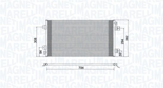Obrázok Kondenzátor klimatizácie MAGNETI MARELLI  350203941000