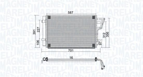 Obrázok Kondenzátor klimatizácie MAGNETI MARELLI  350203951000