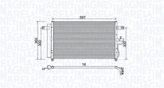 Obrázok Kondenzátor klimatizácie MAGNETI MARELLI  350203955000