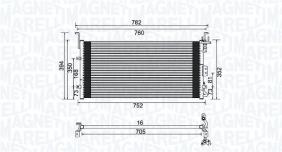 Obrázok Kondenzátor klimatizácie MAGNETI MARELLI  350203959000