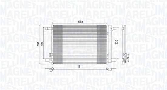 Obrázok Kondenzátor klimatizácie MAGNETI MARELLI  350203964000
