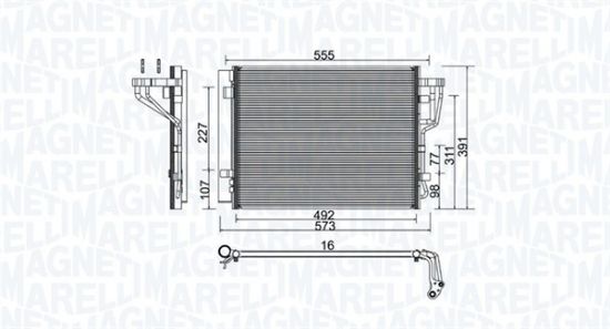 Obrázok Kondenzátor klimatizácie MAGNETI MARELLI  350203976000