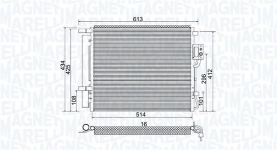 Obrázok Kondenzátor klimatizácie MAGNETI MARELLI  350203977000