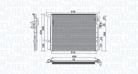 Obrázok Kondenzátor klimatizácie MAGNETI MARELLI  350203983000