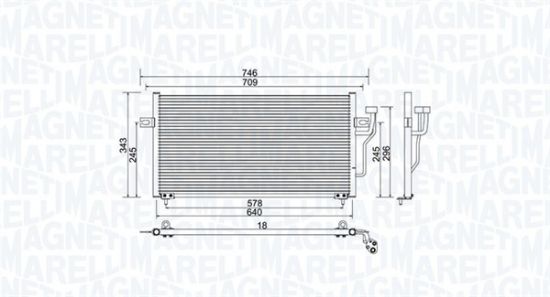 Obrázok Kondenzátor klimatizácie MAGNETI MARELLI  350203986000
