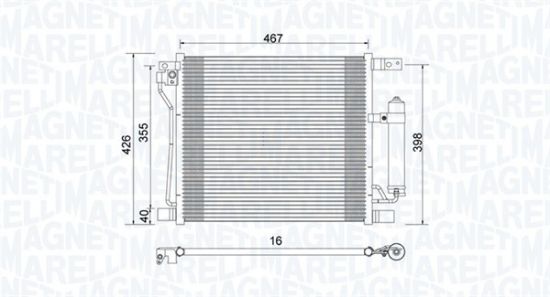 Obrázok Kondenzátor klimatizácie MAGNETI MARELLI  350203992000