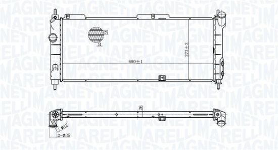Obrázok Chladič motora MAGNETI MARELLI  350213175300
