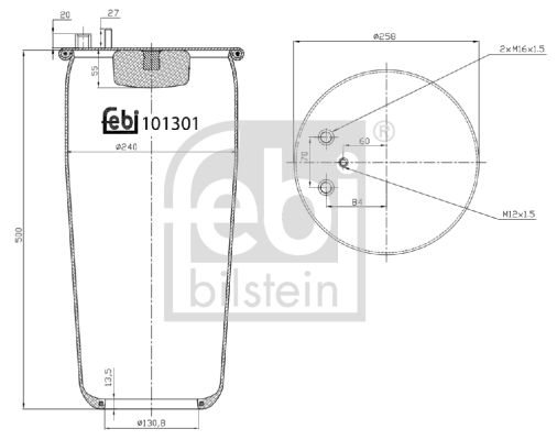 Obrázok Mech pneumatického prużenia FEBI BILSTEIN  101301