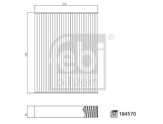 Obrázok Filter vnútorného priestoru FEBI BILSTEIN  184570