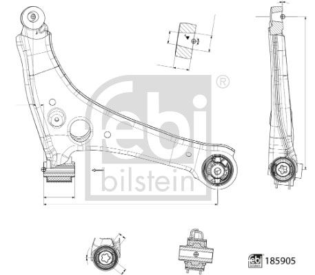 Obrázok Rameno zavesenia kolies FEBI BILSTEIN  185905