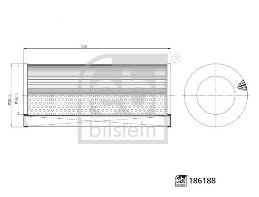 Obrázok Vzduchový filter FEBI BILSTEIN  186188