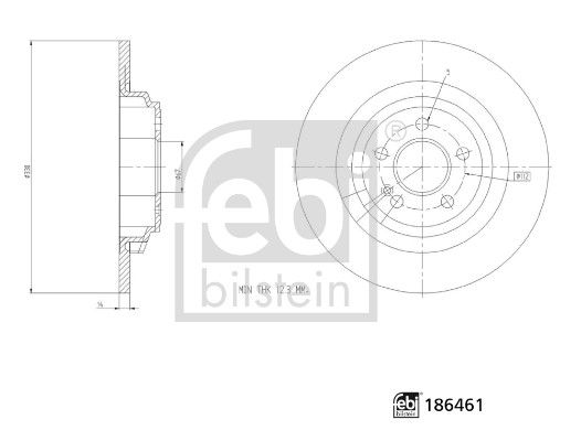 Obrázok Brzdový kotúč FEBI BILSTEIN  186461