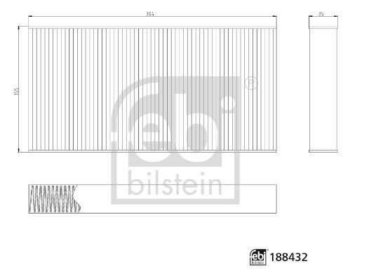 Obrázok Filter vnútorného priestoru FEBI BILSTEIN  188432
